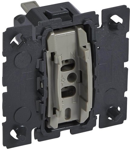 Выключатель кнопочный без накладки без рамки Legrand Celiane 1-кл. картинка